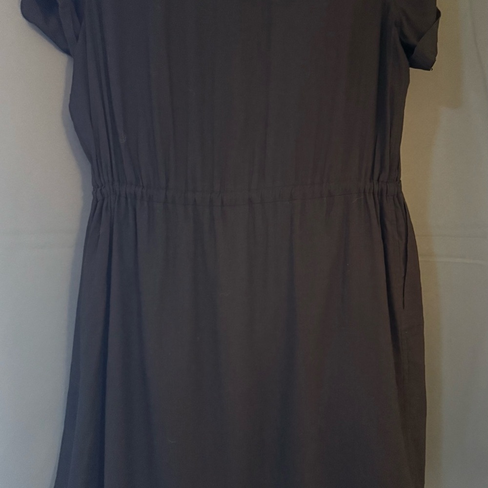 AG Collarless Black Shirt Dress - Size Small - Picture 4 of 7